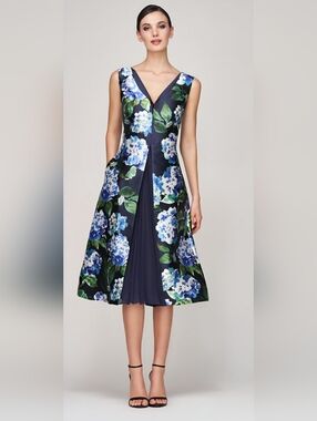 Kay Unger GIAVANNA MIDI DRESS Size 12